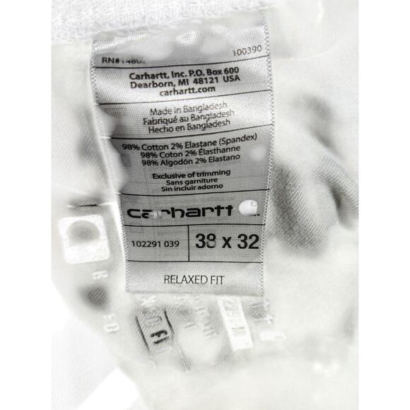 Carhartt Pants Gray Mens 38 x 32 Rugged Flex Relaxed Fit Work Straight Leg Jeans - Picture 9 of 10